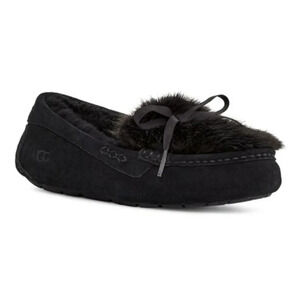 UGG Women's Black Sued Ansley Shaine Slipper.  Sz: 5